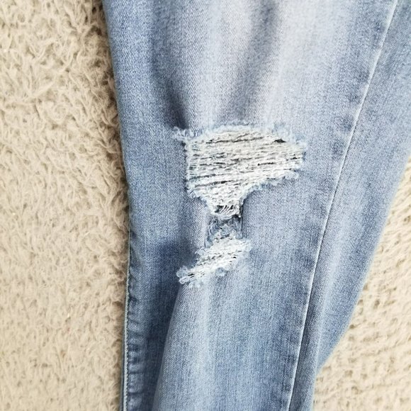 Levis Jeans Womens 32 720 Medium Wash Stretch High Rise Distressed Super Skinny - Picture 3 of 16